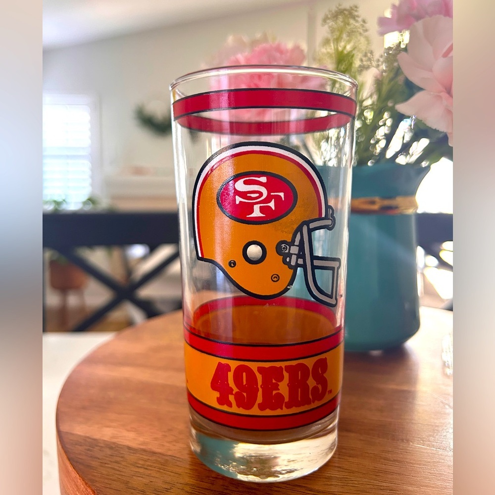 NFL 49ers Vintage 1989 Drinking Glass- EUC